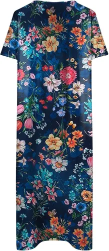 Vista 3 de Long Sleeve Fall Dresses for Women Dress for Women Casual V Neck Floral Print Short Maxi Sexy Dresses for