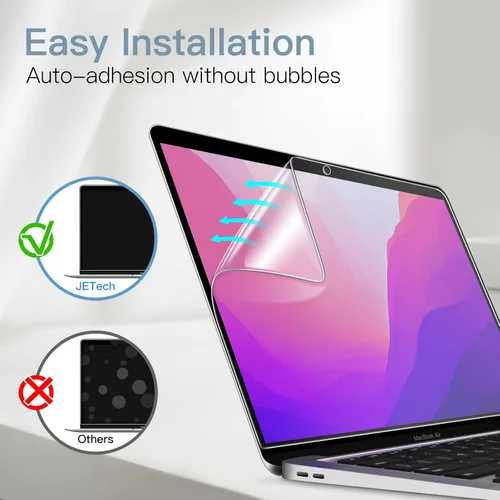 Vista 6 de JETech Protector de pantalla para MacBook Pro de 13 pulgadas (2016-2022, M1/M2) / MacBook Air de 13 pulgadas (2018-2020, M1), película antirreflejos