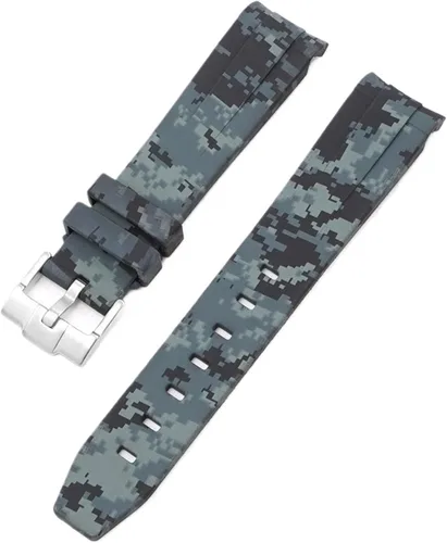 Vista 34 de Correa de camuflaje para Omega Moon Curvo Extremo Pulsera de goma de silicona Hombres Mujeres Sport Watch Band Accesorio 0.787 in
