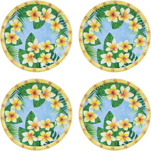 Vista 10 de UP Platos redondos de postre de melamina de bambú, platos pequeños para servir, para aperitivos, aperitivos y guarniciones, blanco, 6 pulgadas