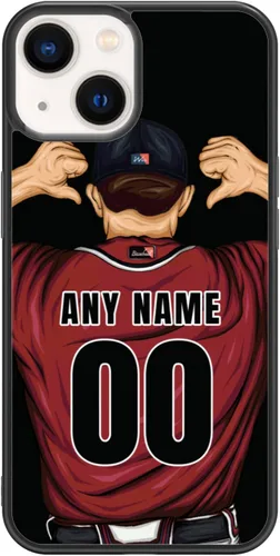 Vista 27 de Custome - Funda de teléfono de béisbol, diseño creativo de béisbol deportivo con número de estrella para iPhone 11, 12, 13, 14, 15 Pro Max Plus Mini