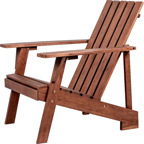 Vista 10 de JONATHAN Y Irving PAT1001D - Silla Adirondack de madera de acacia maciza, resistente a la intemperie, para jardín, terraza y hoguera, acabado negro