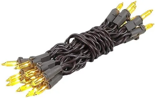 Vista 4 de Novelty Lights Mini cadena de luz verde azulado de 8.5 pies con 20 bombillas en cable marrón Non Connectable Incandescent Fairy Lights For Bottles
