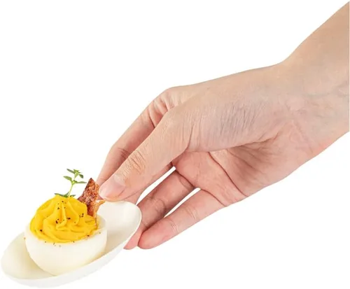 Vista 12 de Restaurantware Platos de degustación sin PFAS añadido de 3.2 x 2.1 pulgadas, 100 platos desechables, compostables para el hogar, aptos