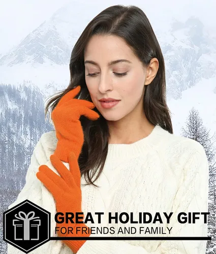 Vista 5 de FZ FANTASTIC ZONE Guantes mágicos de lana para mujer, con forro polar de punto cálido para mujer