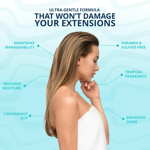 Vista 4 de Acondicionador para extensiones de cabello, sin
