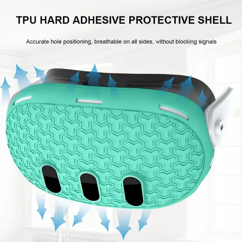 Vista 7 de VR TPU Protective Cover Accessories Compatible with MetaOculus Quest 3 Accessories, 7-in-1 Headset Cover Set, TPU Face Cover Controller Grips Cover