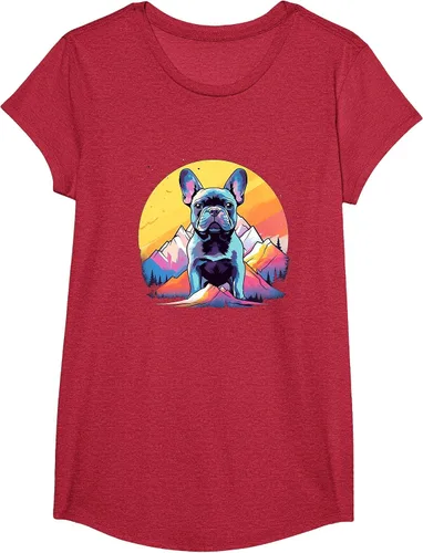 Vista 67 de French Bulldog Dog Men Women Kids T-Shirt Asphalt Grey