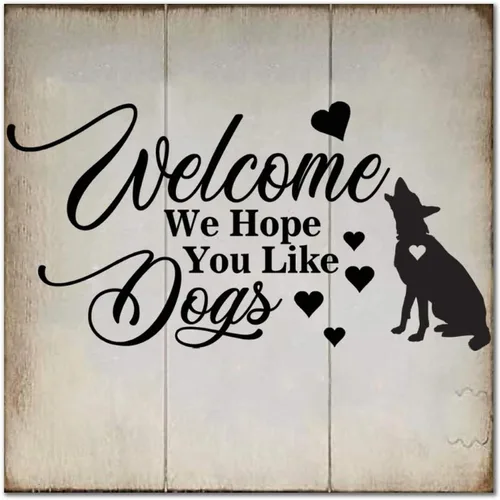 Vista 14 de Welcome We Hope You Like English Cocker Spaniel Dog Wood Sign Rustic Wall Plaque Dogs Lovers Wall Decor Hanging Plaque Sign for Home Kitchen Bar