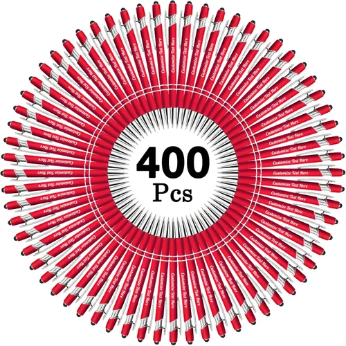 Vista 73 de Hasta 500 bolígrafos personalizados a granel con logotipo de mensaje de nombre comercial, bolígrafos grabados personalizados con lápiz óptico