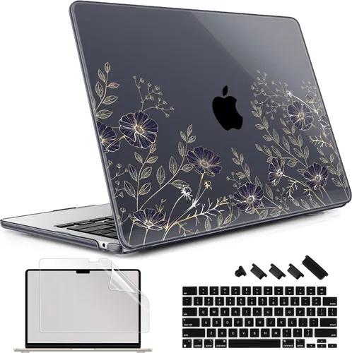 Vista 9 de May Chen Funda rígida de plástico para MacBook Air de 13.6 pulgadas 2026 2025 2024-2022 M5 A3449 M4 A3240 M3 A3113 M2 A2681, carcasa rígida