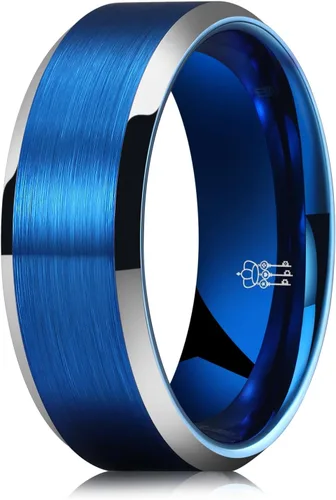 Vista 12 de THREE KEYS JEWELRY Tungsten Wedding Band for Men Brushed