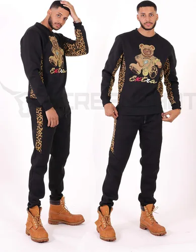 Vista 3 de SCREENSHOT APPLIQUE F11966 Premium Fleece Streetwear Chenille EMB Crew Neck Sweatshirt - Classic Fit