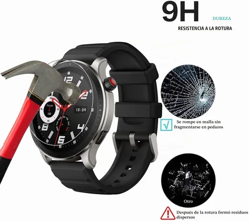 Vista 3 de Protector de pantalla de vidrio templado para Amazfit GTR 4, antiarañazos, antirreflejos, antihuellas, compatible con Amazfit GTR 4