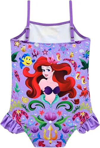 Vista 3 de Trajes de baño de princesa sirena para niñas 3-10 años