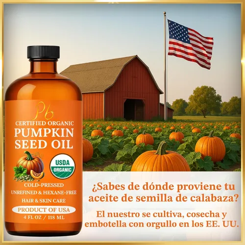 Vista 5 de Aceite de semilla de calabaza, cultivado en Estados Unidos, aceite
