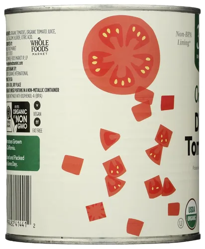 Vista 5 de 365 by Whole Foods Market, Tomates orgánicos en cubitos, 28 onzas