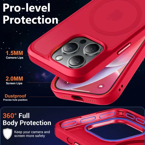 Vista 244 de MOCCA - Funda magnética resistente para iPhone XR de 6.1 pulgadas, compatible con MagSafe, funda con protección contra caídas de grado militar