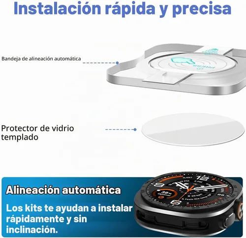 Vista 3 de SPGUARD Paquete de 3 protectores de pantalla para Samsung Galaxy Watch