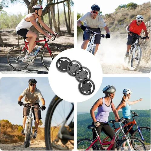 Vista 8 de Soporte de bicicleta para Bryton – [Paquete de 4] Adaptador de montaje compatible con Bryton Out Front Cycling Computer Mounts, base de repuesto