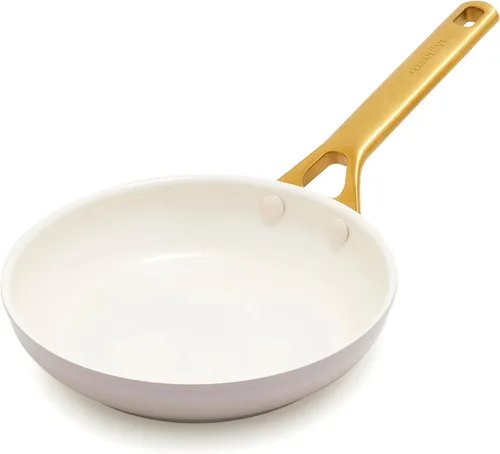 Vista 13 de GreenPan Sartén antiadherente Reserve Pro de 8 pulgadas, cerámica certificada NSF, sartén anodizada dura sin PFAS, asas de acero inoxidable, apta