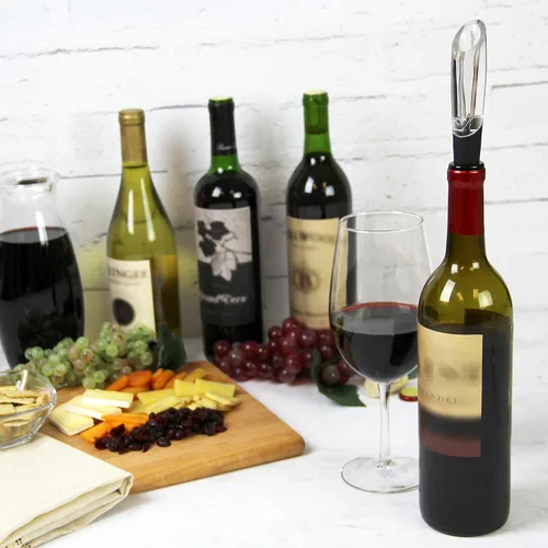 Vista 2 de Vinturi Aireador de vino en botella, vertedor y decantador para vinos tintos y blancos, diseño patentado airea perfectamente los vinos por la copa