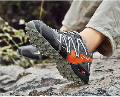 Vista 8 de YSHUIAN Zapatos deportivos de verano zapatos casuales de senderismo de moda transpirables antideslizantes para hombre talla grande