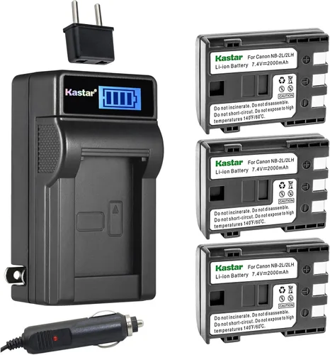 Vista 6 de Kastar NB-2LH - Cargador de batería LCD AC compatible con Canon ZR800, ZR830, ZR850, ZR900, ZR930, ZR950, ZR960, MD100, MD101, MD110, MD111, MD120