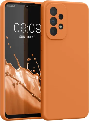 Vista 15 de kwmobile Funda compatible con Samsung Galaxy A32 5G - Funda de silicona TPU con acabado suave - Rosa impresionante