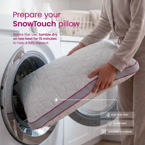 Vista 7 de IWS I WANNA SLEEP SnowTouch® Almohada ajustable, soporte para el cuello, almohadas de cama tamaño Queen para dormir, espuma viscoelástica de corte
