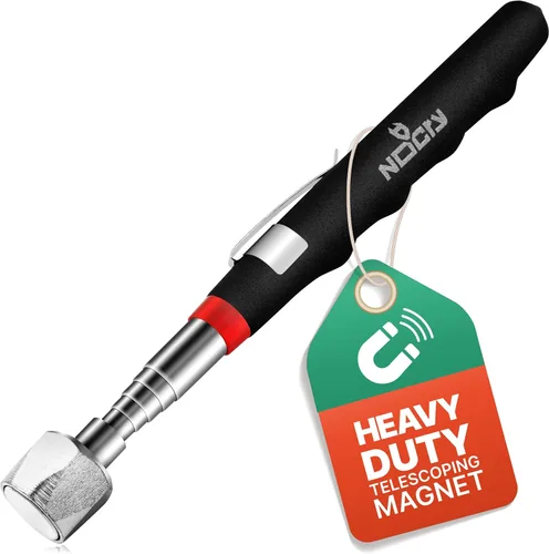 Vista 13 de NoCry Herramienta de recogida de garra magnética flexible con luz LED brillante - Herramienta de recogida magnética retráctil de 27.7 pulgadas