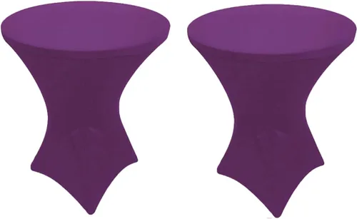 Vista 7 de Mantel elástico ajustado de elastano para cóctel de 32 x 42 pulgadas, color rosa, para bodas, eventos y fiestas