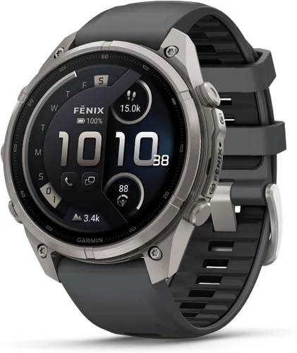 Vista 29 de Garmin fēnix® 9 Pro, titanio, 1.850 in, naranja otoño/naranja chispa