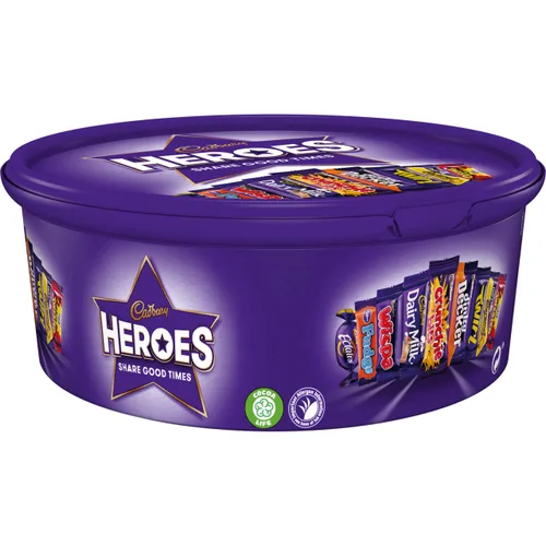 Vista 2 de Cadbury Heroes - Tina de chocolate (19.40 oz)