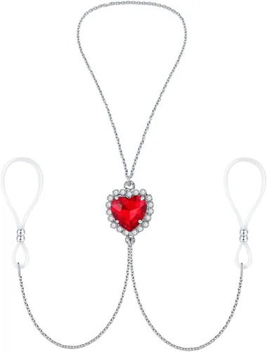 Vista 8 de Faux Body Piercing Jewelry Heart Non Piercing Nipple Chain 10