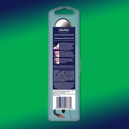 Vista 7 de DenTek Kit profesional de cuidado bucal, juego completo de herramientas dentales incluyendo espejo, púa dental, escalador y estimulador