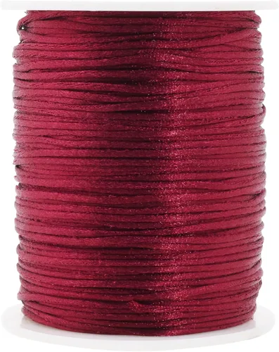 Vista 112 de Mandala Crafts Cordón de satén de cola de rattail de 0.02 in para nudos chinos de macramé
