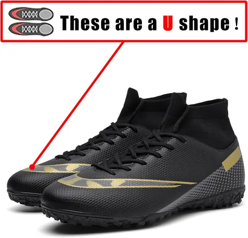 Vista 2 de HaloTeam Zapatos de fútbol para hombre, botas de fútbol profesionales de alta calidad, transpirables, para interiores y exteriores, TFAG