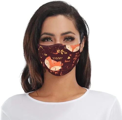 Vista 8 de Mascarilla lavable de zorro transpirable y reutilizable para adultos, color negro, Negro