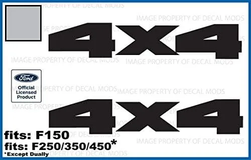 Vista 2 de CBM_Solid - Calcomanías adhesivas 4x4 para Ford F150 (2015-2020) y F250 F350 (2017-2020) (2017-2020) (Negro Mate)