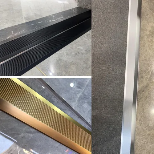 Vista 5 de Tira de transición de piso de aluminio, tira de transición de piso de vinilo para umbral de puerta, tira de transición autoadhesiva para borde