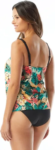 Vista 2 de Coco Reef Tankini con aros de tamaño sujetador ultra ajustado Microluxury A-Line Swimsuit Top
