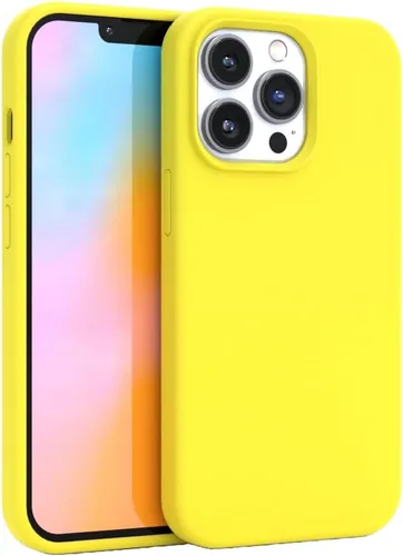 Vista 12 de FELONY CASE Funda de silicona verde neón para iPhone 12 Pro Max Silicona líquida con forro de microfibra antiarañazos, funda protectora a prueba