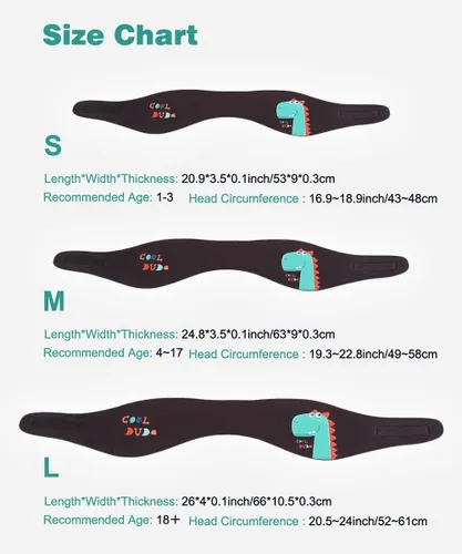 Vista 4 de MoKo Diadema de natación para niños y adultos, linda diadema Swinmmers para mantener el agua fuera, impermeable, banda de protección para los oídos
