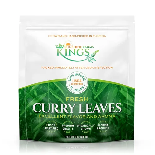 Vista 11 de Hojas de curry frescas - 4 oz - Paquete de $3.74 por oz - Inspeccionado por el USDA en el sitio, cultivado en Florida, altamente aromático y sabroso