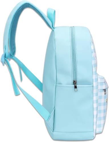 Vista 4 de Roffatide Dibujos animados Cinnamoroll Todo Sobre Impresión a Cuadros Casual Mochila Linda Mochila Viaje Bicicleta Mochila Senderismo Mochila Azul