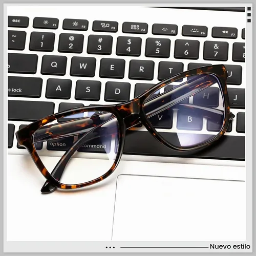 Vista 5 de Retro Blue Light Blocking Glasses for Women Men Classic Style Computer TV Eyeglasses Anti Eyestrain