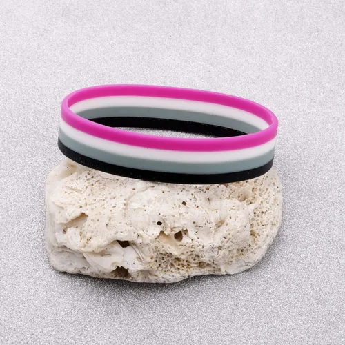 Vista 5 de CHOORO Pulsera LGBT Orgullo Gay Pulseras de Goma de Silicona Arco Iris Pulseras LGBTQ Joyería Orgullo Gay Regalos