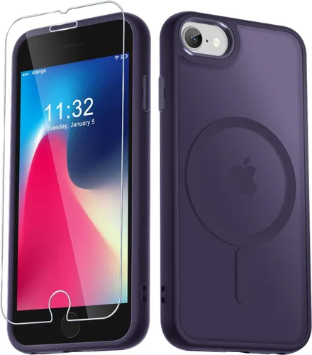 Vista 40 de YENAPOON Funda magnética mate para iPhone 11 con 1 protector de pantalla, compatible con Magsafe, translúcida esmerilada, delgada, a prueba
