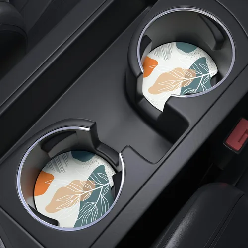 Vista 6 de Nipichsha Posavasos para automóvil, posavasos para portavasos de automóvil, paquete de 2 unidades, 2.75 pulgadas, tapete de goma antideslizante